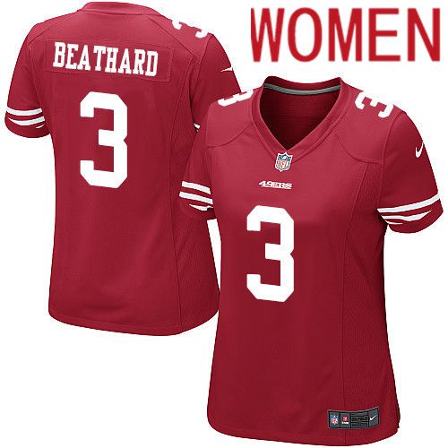 Women San Francisco 49ers #3 C. J. Beathard Nike Scarlet Game Player NFL Jersey